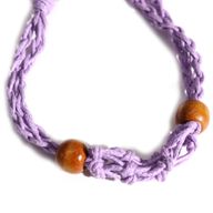 Kristall Edelstein Armband Kordel 20-28cm/7.8-11inch - Lila