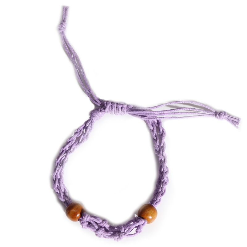 Kristall Edelstein Armband Kordel 20-28cm/7.8-11inch - Lila