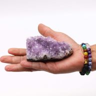 Mittlerer natürlicher Amethyst-Cluster von hoher Qualität (ca. 350–450 g, 7,5–10 cm)
