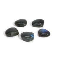 Labradorit-Herzsteine ​​aus Madagaskar (ca. 17-31g 30-40mm)
