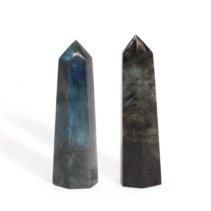 Labradorit-Spitzen aus Madagaskar (ca. 63-93g 80-90mm x25mm)