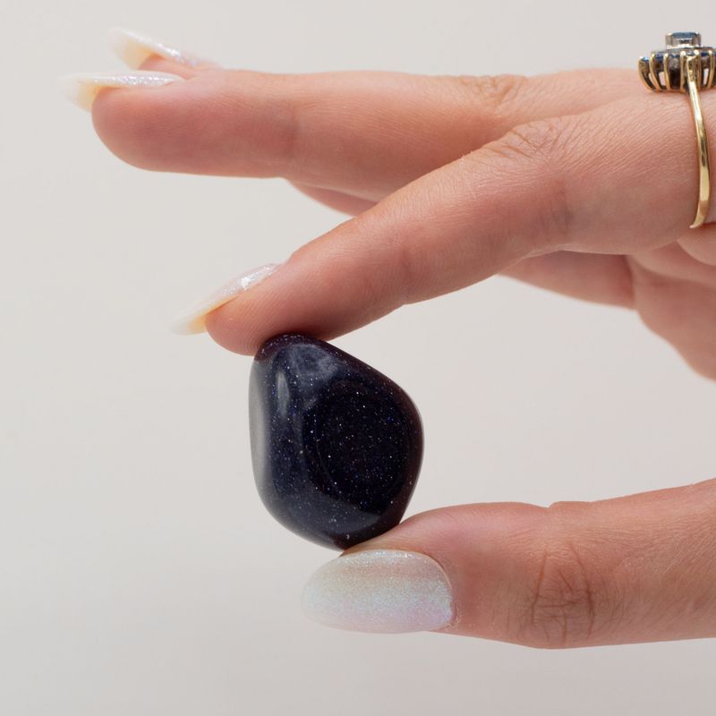 Polierte Steine - Blaues Goldstone