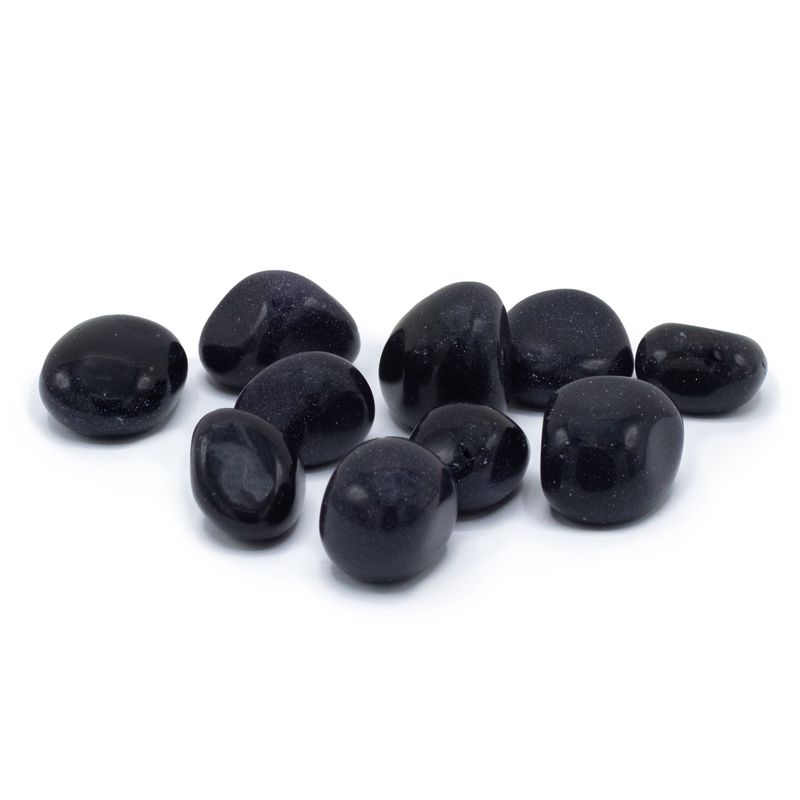 Polierte Steine - Blaues Goldstone