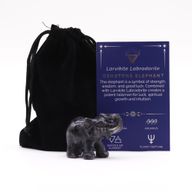 Edelstein Glückselefant - Larvikit Labradorit 50x35x25mm
