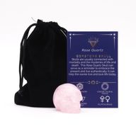 Edelstein Kleiner Totenkopf - Rosenquarz - 40x30x28mm
