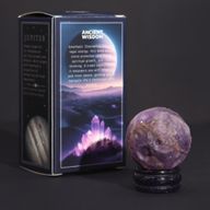 Ametyst-Planet auf einem Sola-Goldstone-Ständer – 40 mm (Ständer 30 x 15 mm)