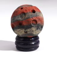Roter Jaspis-Planet auf einem Sola-Goldfluss-Ständer – 40 mm (30 x 15 mm Ständer)