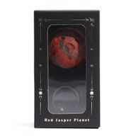 Roter Jaspis-Planet auf einem Sola-Goldfluss-Ständer – 40 mm (30 x 15 mm Ständer)