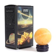 Gelber Jadeplanet auf einem Sola-Goldflussständer – 40 mm (30 x 15 mm Ständer)