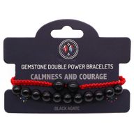 Edelstein-Doppelkraft-Armbänder - Schwarzer Achat