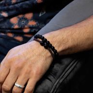Edelstein-Doppelkraft-Armbänder - Schwarzer Achat