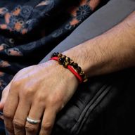 Edelstein-Doppelkraft-Armbänder - Tigerauge