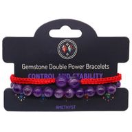 Edelstein-Doppelkraft-Armbänder - Amethyst