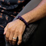 Edelstein-Doppelkraft-Armbänder - Amethyst
