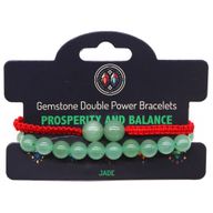Edelstein-Doppelkraft-Armbänder - Jade