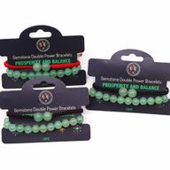 Edelstein-Doppelkraft-Armbänder - Jade