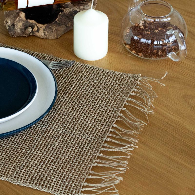 Natürliches Tischset mit Seegrasfransen - Natur