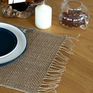 Natürliches Tischset mit Seegrasfransen - Natur