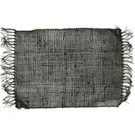 Natürliches Tischset mit Seegrasfransen - Schwarz