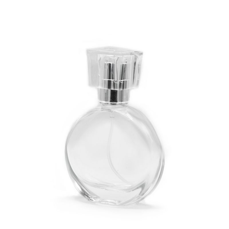 Ovale 30-ml-Flasche, silbernes Spray und Kristallverschluss
