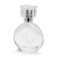 Ovale 50-ml-Flasche, silbernes Spray und Kristallverschluss