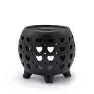 Squat Pot Ölbrenner Multi Hearts - Mattschwarz