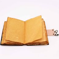 Leder-Notizbuch mit Büttenrand in sieben Chakra-Farben (12.5cmX17.5cm)