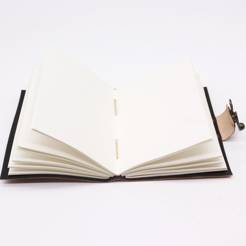 Ledertagebuch - Normales Papier - Tagebuch (12.5cmX17.5cm) - Dunkelbraun