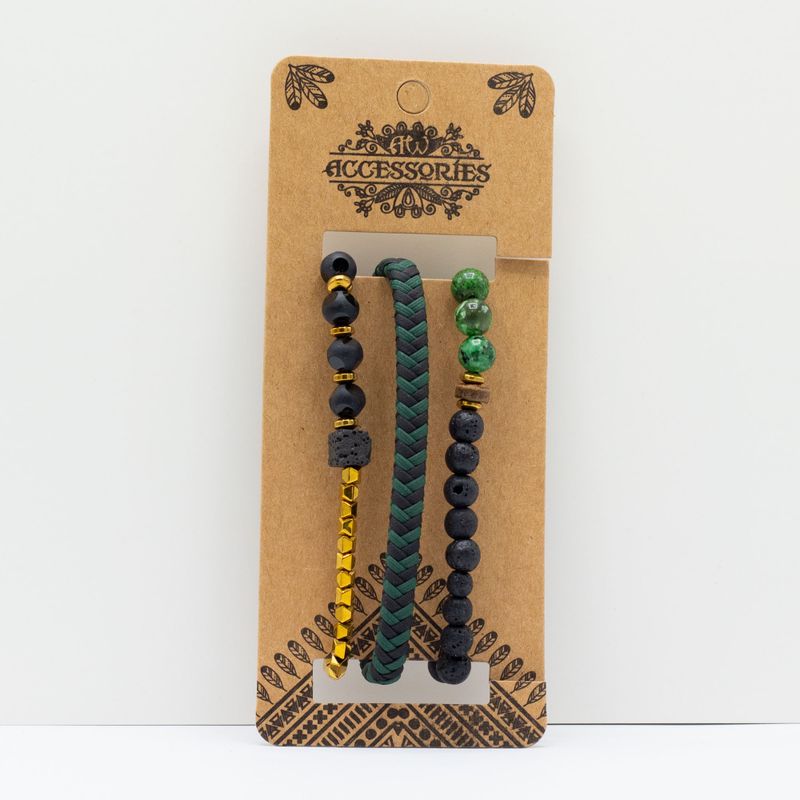 Premium-Armband-Sets für Herren – Outdoor Greens (sortiert)