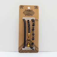 Premium-Armband-Sets für Herren – Schwarz und Hellbraun (sortiert)