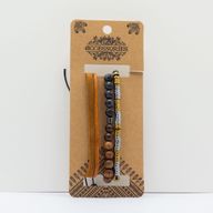 Premium-Armband-Sets für Herren – Schwarz und Hellbraun (sortiert)