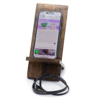 Geschnitzter Telefonständer aus Holz - Lebensbaum 20x9,5cm