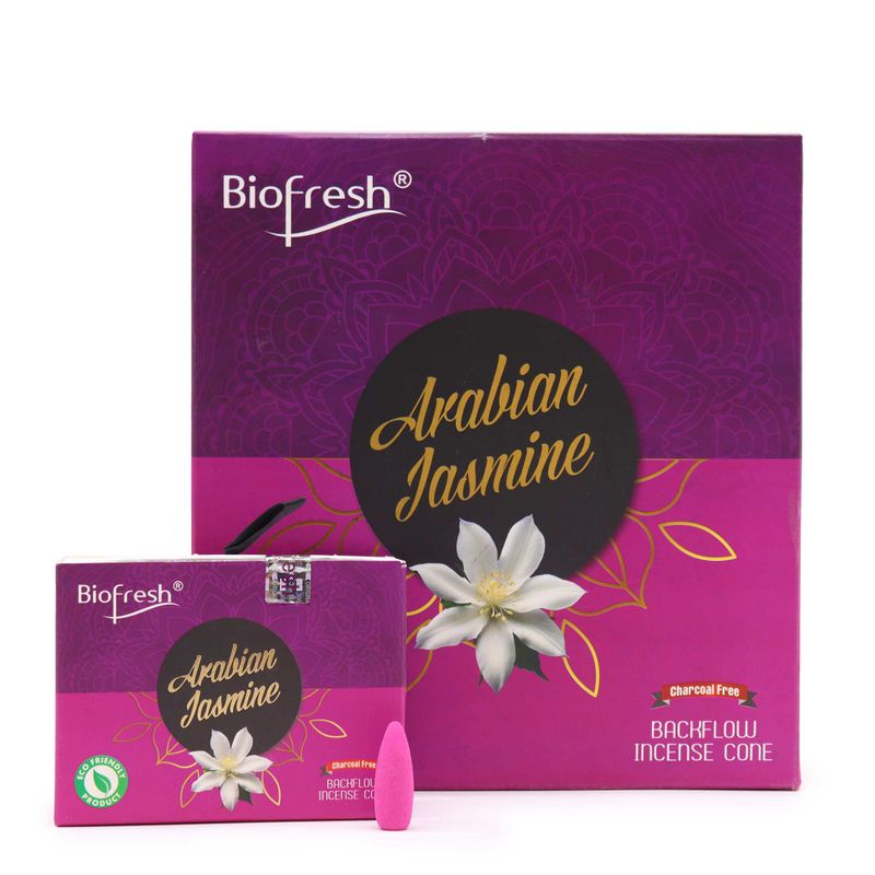 Biofresh Backflow Räucherkegel (40 Kegel) – Arabischer Jasmin