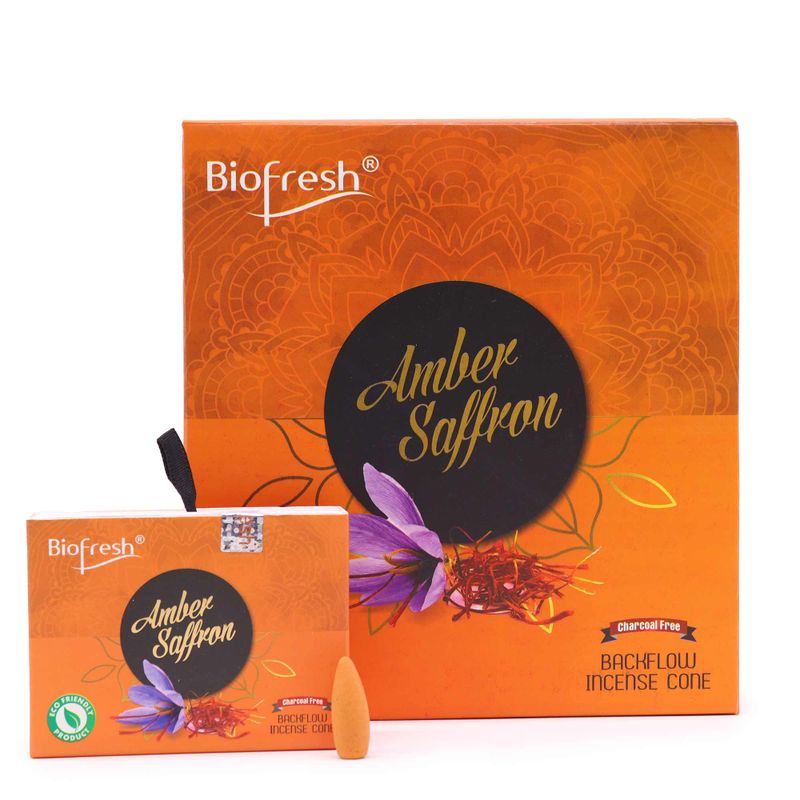 Biofresh Backflow Räucherkegel (40 Kegel) - Amber Saffron