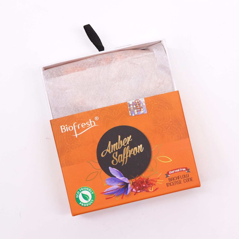Biofresh Backflow Räucherkegel (40 Kegel) - Amber Saffron
