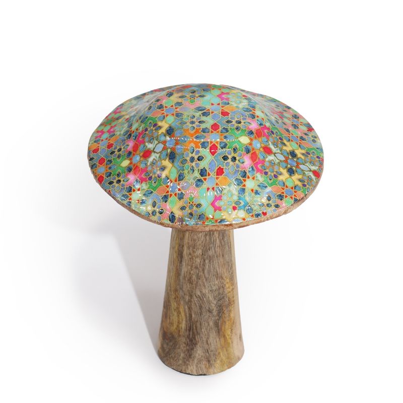 Kleiner Pilz - 10cm - Mediterranes Fliesenmuster