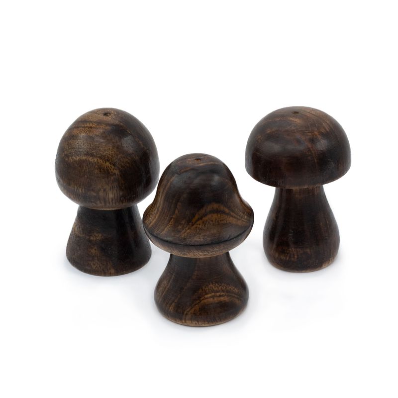 Set mit 9 Mini-Räucherpilzen (8 cm, 7 cm, 6,5 cm).