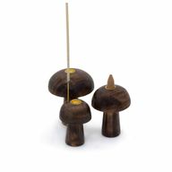 Set mit 3 Räucherkegelpilzen (10 cm, 9 cm, 8 cm)