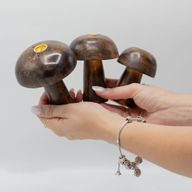 Set mit 3 Räucherkegelpilzen (10 cm, 9 cm, 8 cm)