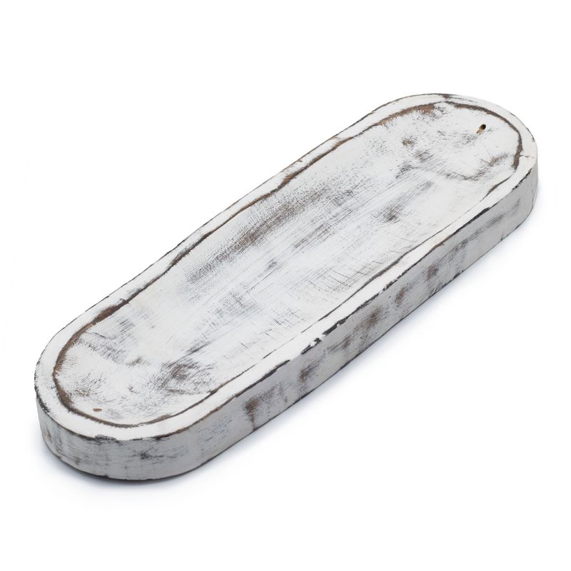 Großes Räuchertablett 30x10cm - Klassisches Weiß
