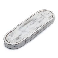 Großes Räuchertablett 30x10cm - Klassisches Weiß
