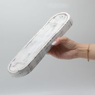 Großes Räuchertablett 30x10cm - Klassisches Weiß