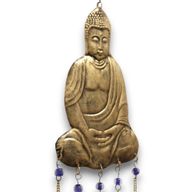 Indisches Glockenspiel - Großer Buddha mit 5 Glocken