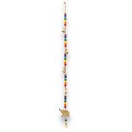 Indisches Glockenspiel - Messing-Elefant mit Chakra-Perlen-Glockenschnur - 53 cm