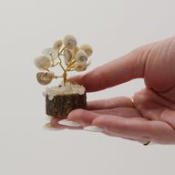 Kleine Gomati-Chakra-Kreissteinbäume mit Rudraksha – (15 Steine)