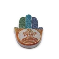 Räucherstäbchenhalter Hamsa aus Speckstein, 9 x 6 cm, Buddha