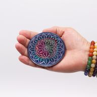 Räucherstäbchenhalter aus Speckstein, 8 cm, Lotus in Lotus