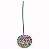 Räucherstäbchenhalter aus Speckstein, 8 cm, Blume des Lebens