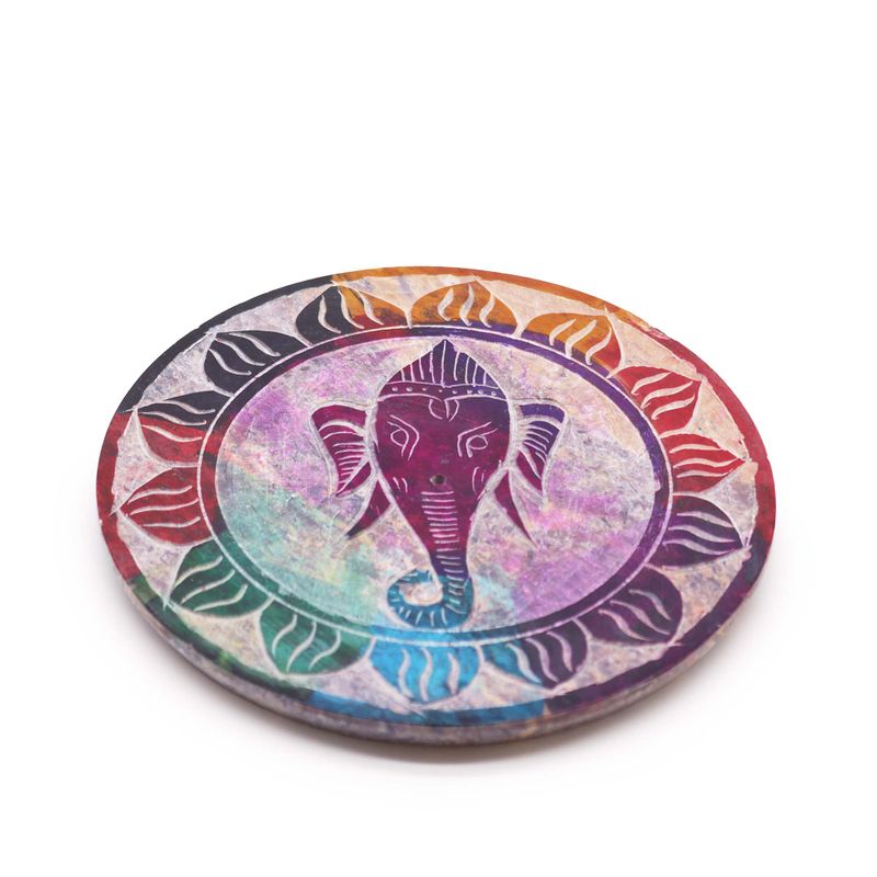 Räucherstäbchenhalter aus Speckstein, 10 cm, Ganesha