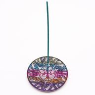 Räucherstäbchenhalter aus Speckstein, 12 cm, 6 Glückselefanten